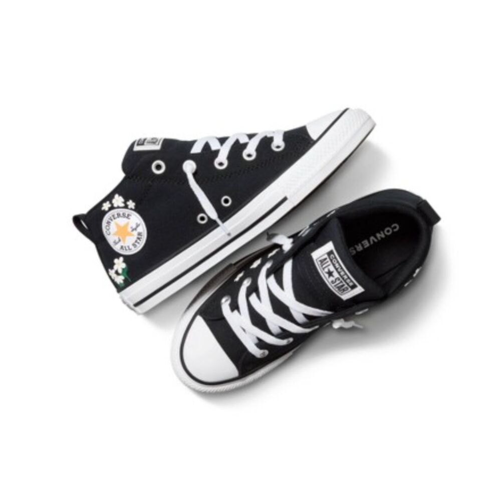 Converse Infant CTAS Street Mid Black White Sneakers Size 7